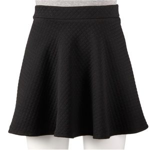 NWT Joe B Skater Skirt Pleated Quilted Black Size L Juniors